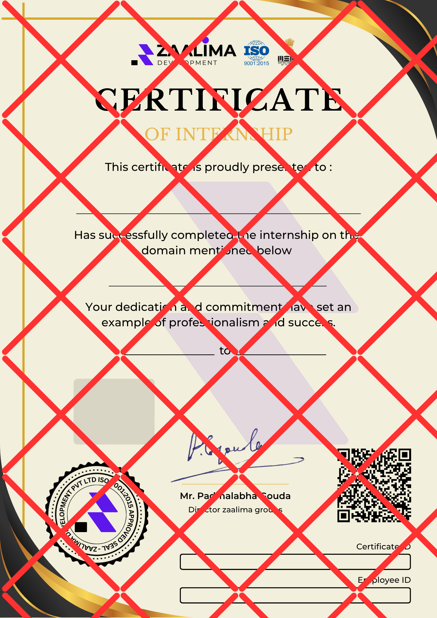 Certificate Preview